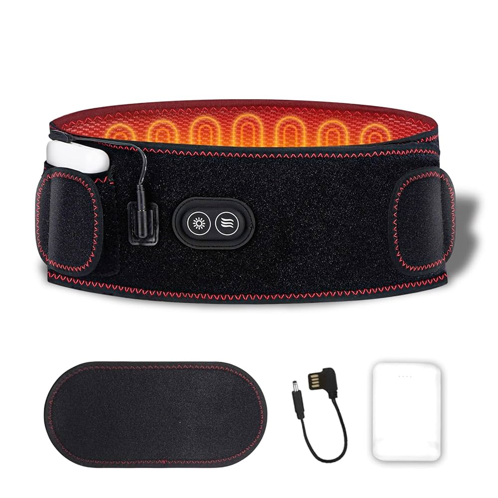 Faja Lumbar terapia, 2 en 1, CALOR y MASAJE