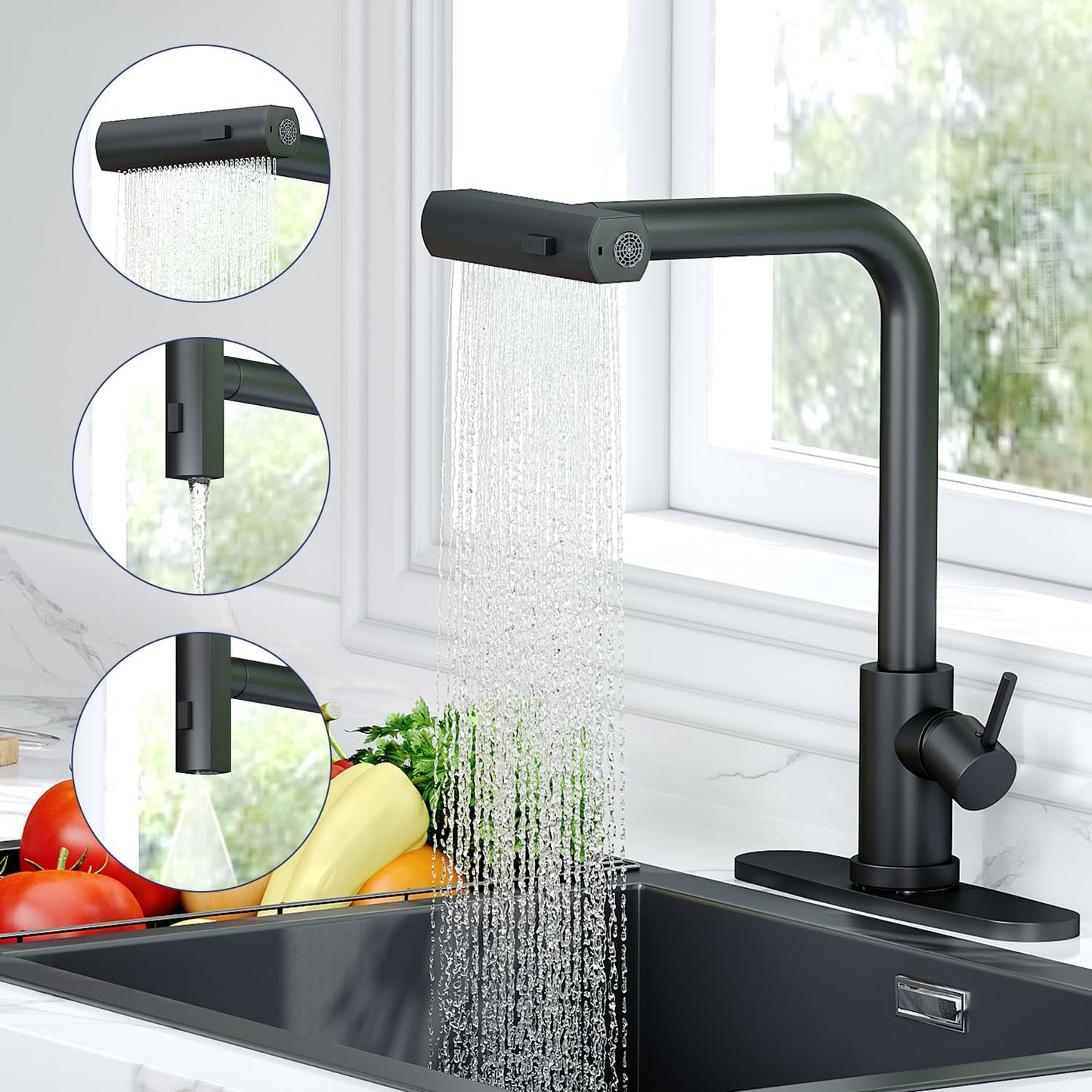 Grifo Monomando para Cocina con Ducha Extraíble (Pull-Out)