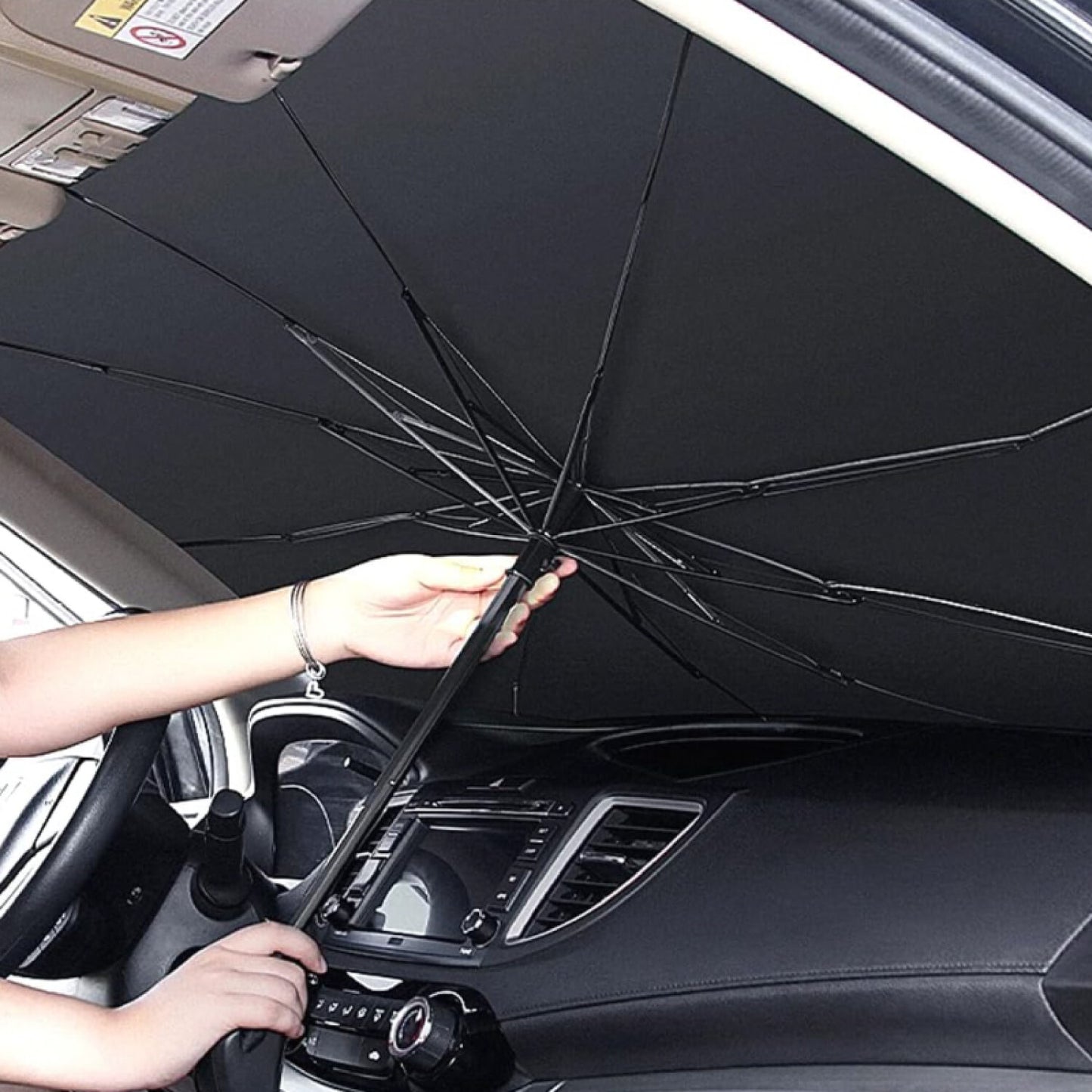 Parasol plegable para Auto con filtro UV tipo paraguas