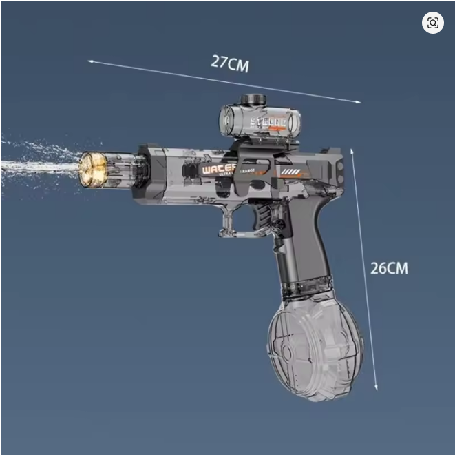 Pistola de Agua Automática de Alta Velocidad (Eléctrica) | GLOCK y Recargable