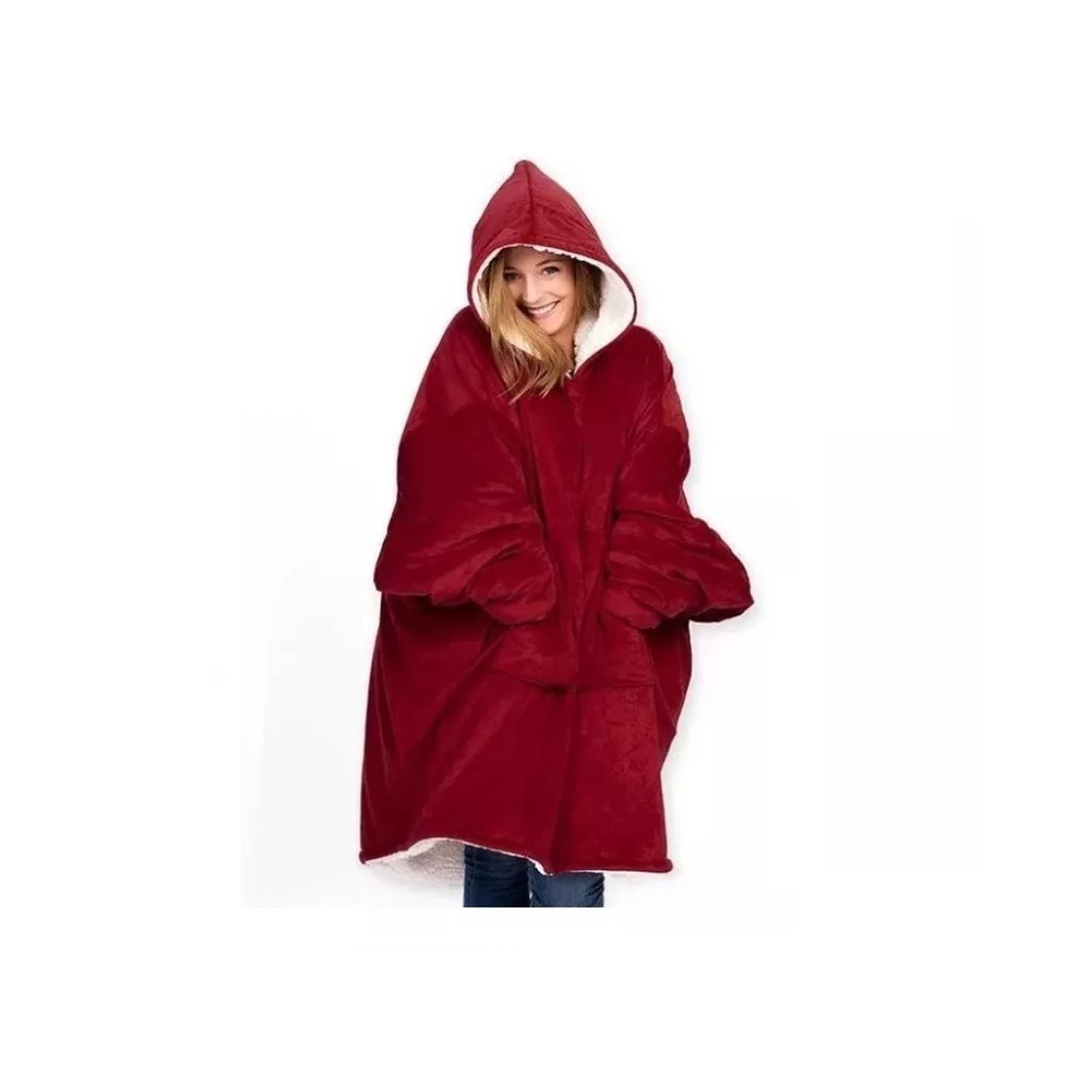 Polerón Sherpa Con Capucha Tipo Huggle