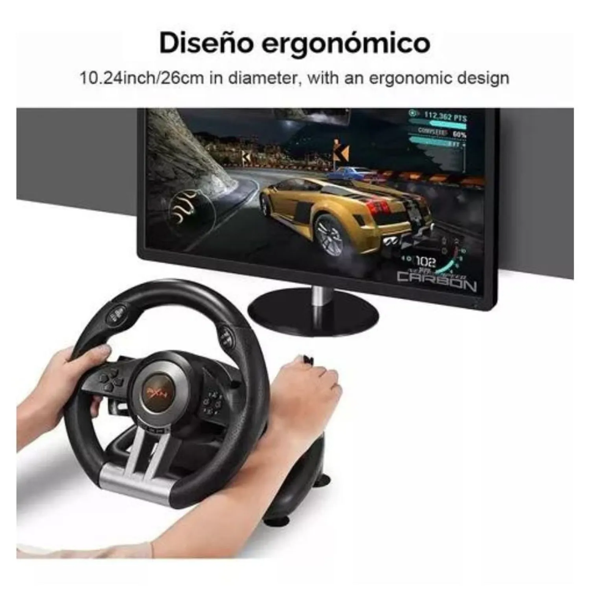 Volante PXN V3 PRO con Pedales PC PS3/4 Xbox One Series X