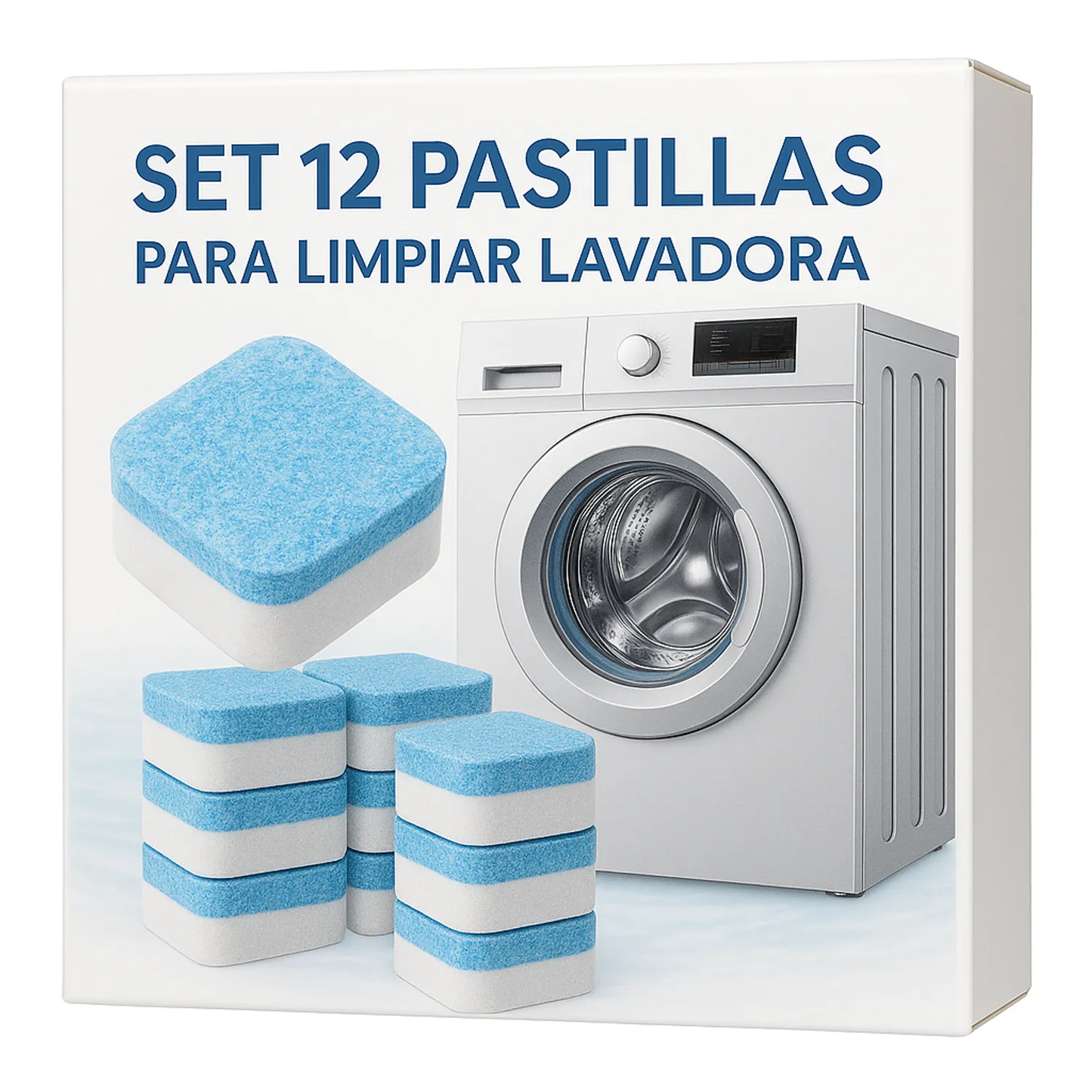 COMBO DE 12 PASTILLAS PARA LIMPIAR LAVADORA