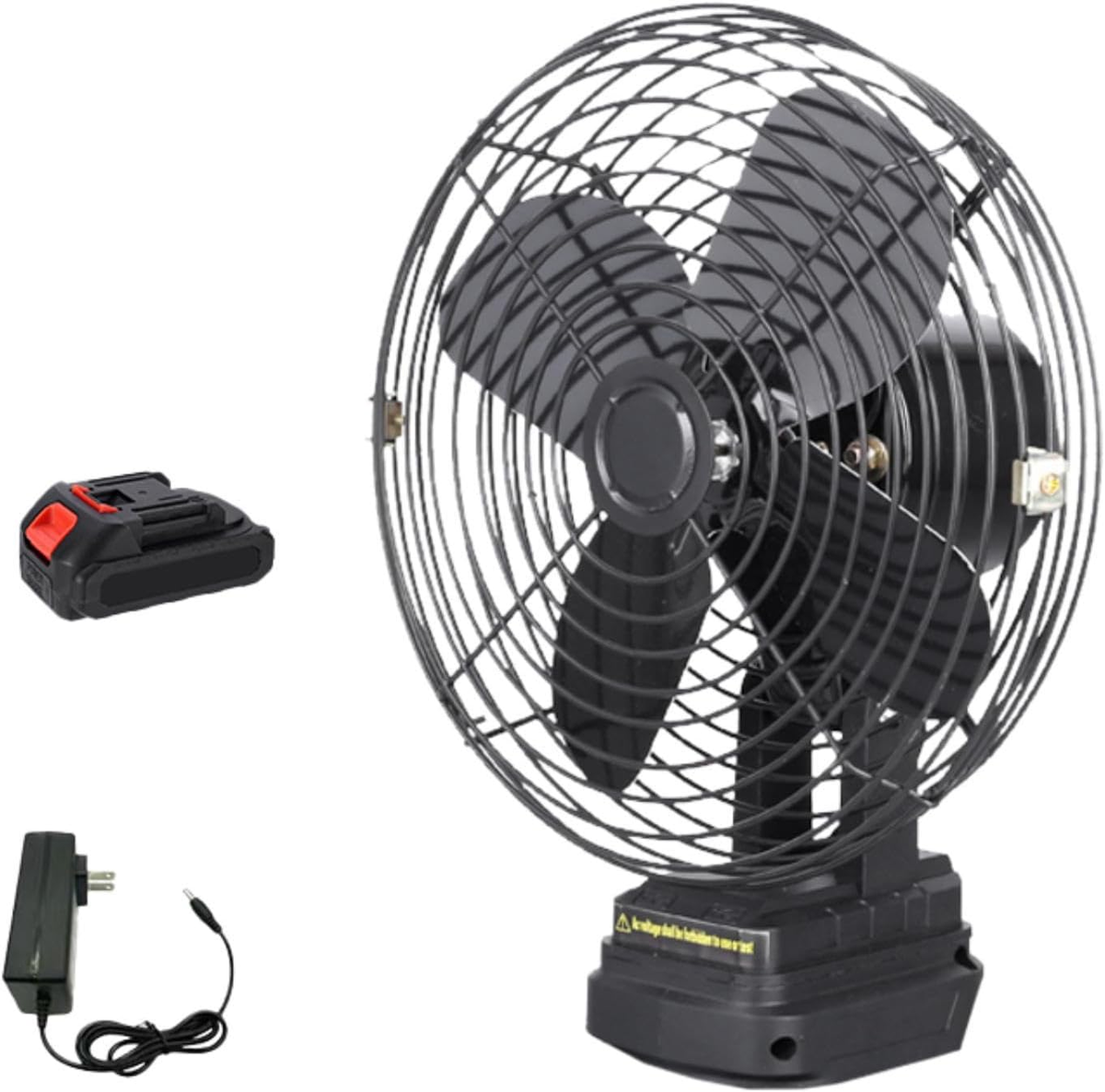 Ventilador portátil de 5 aspas con batería y cargador por USB