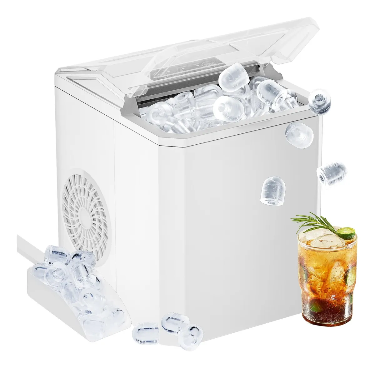 Maquina para hacer hielo , 9 cubos cada 8 minutos 2 diferentes tipos de cubos