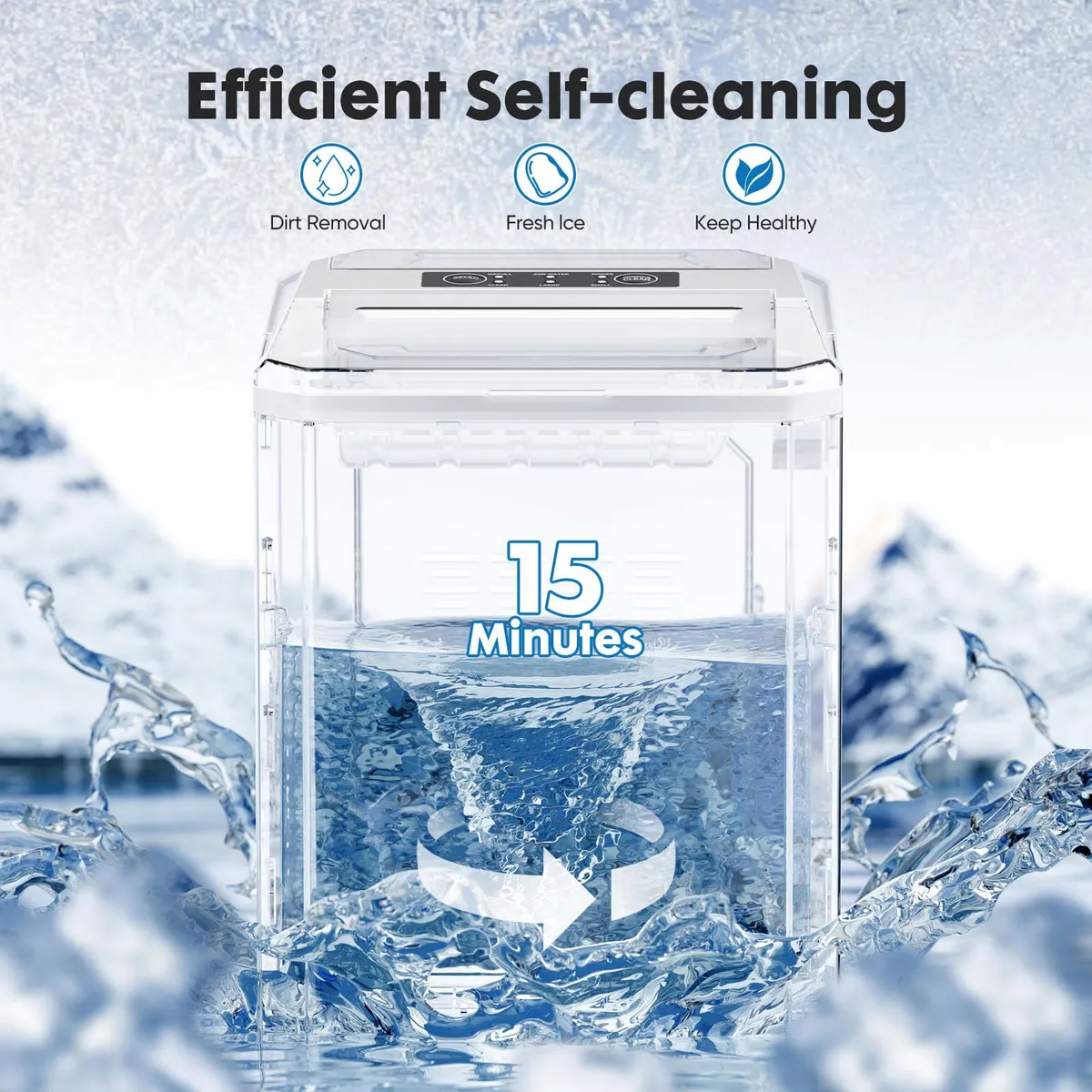 Maquina para hacer hielo , 9 cubos cada 8 minutos 2 diferentes tipos de cubos