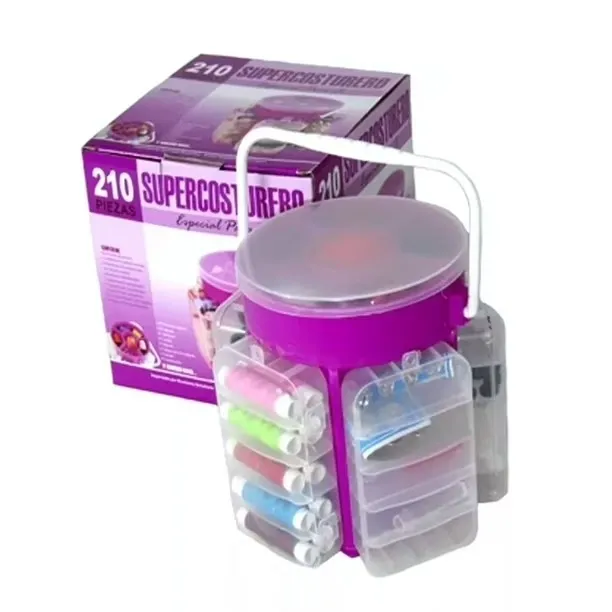 SUPER COSTURERO ORGANIZADOR CIRCULAR COMPLETO 210 PIEZAS