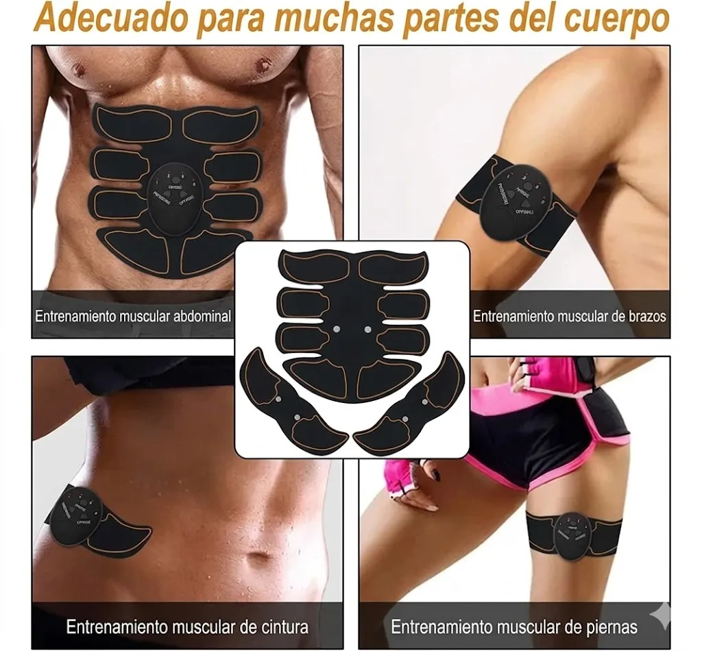 ESTIMULADOR MUSCULAR EMS TONIFICADOR ABDOMINAL Y BRAZOS 3 EN 1