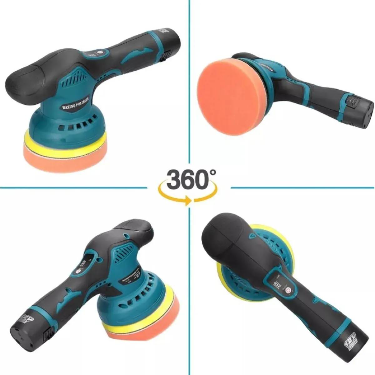 PULIDORA INALÁMBRICA 12V + 2 BATERÍAS Y KIT DE ACCESORIOS