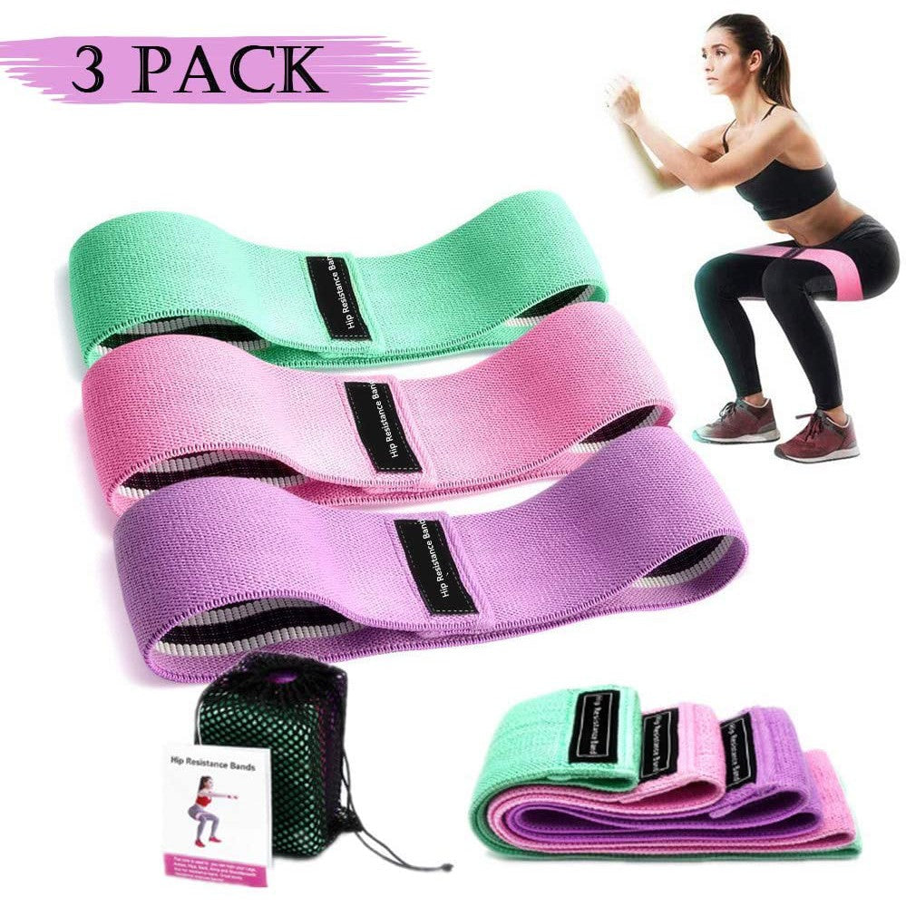 Set 3 bandas de resistencia para gluteos y piernas