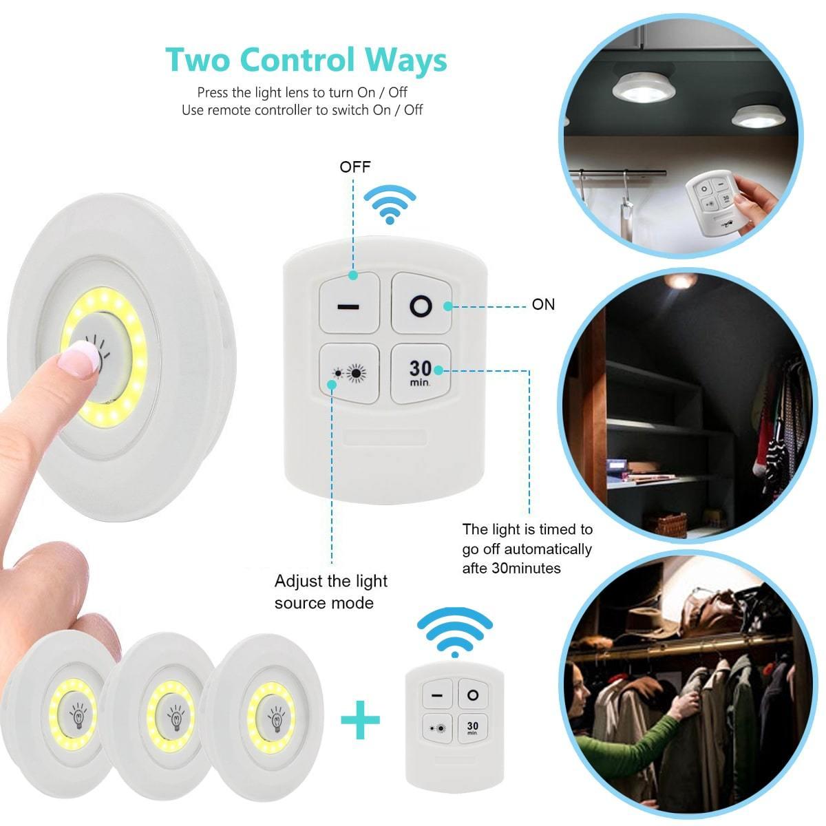 Luces led con control remoto y temporizador