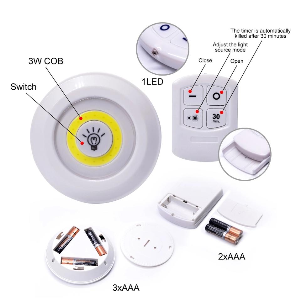 Luces led con control remoto y temporizador