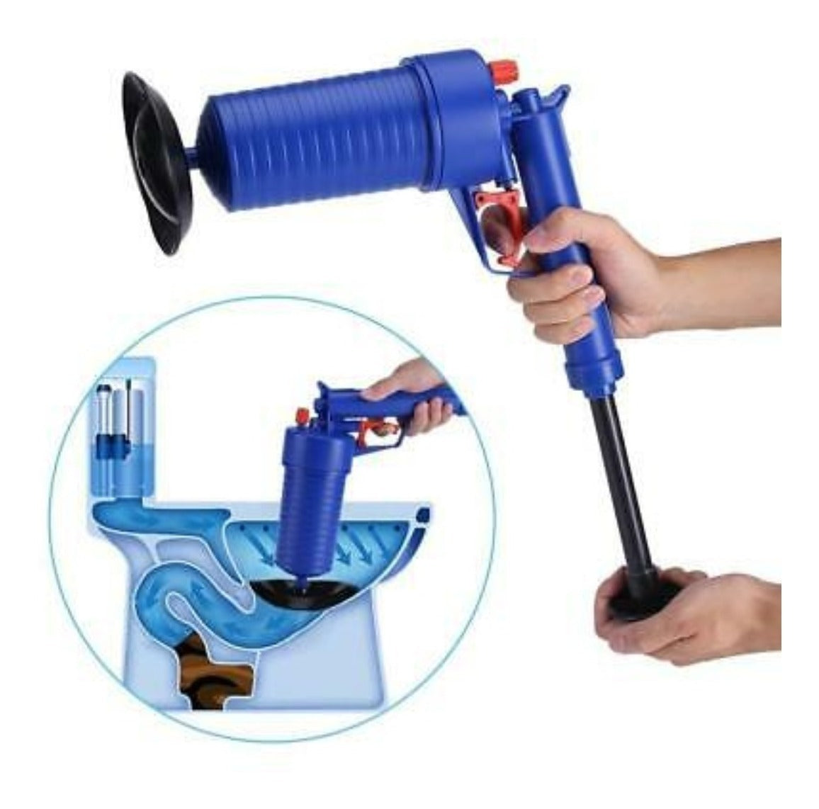 Pistola destapadora de baños