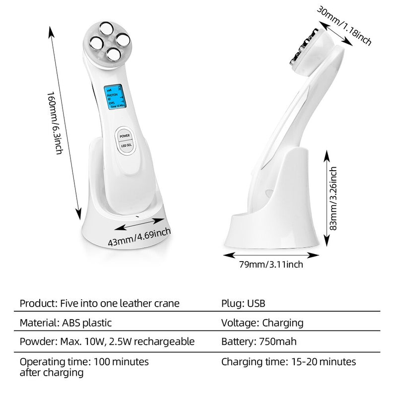 Radio Frecuencia Facial Anti Arrugas Led Fototerapia Belleza