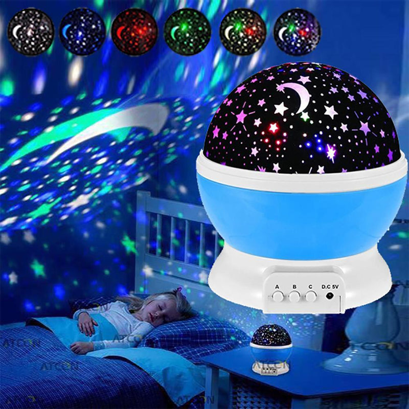 Lampara Led Espantacucos Proyector Luz Estrellas Mesa Niños