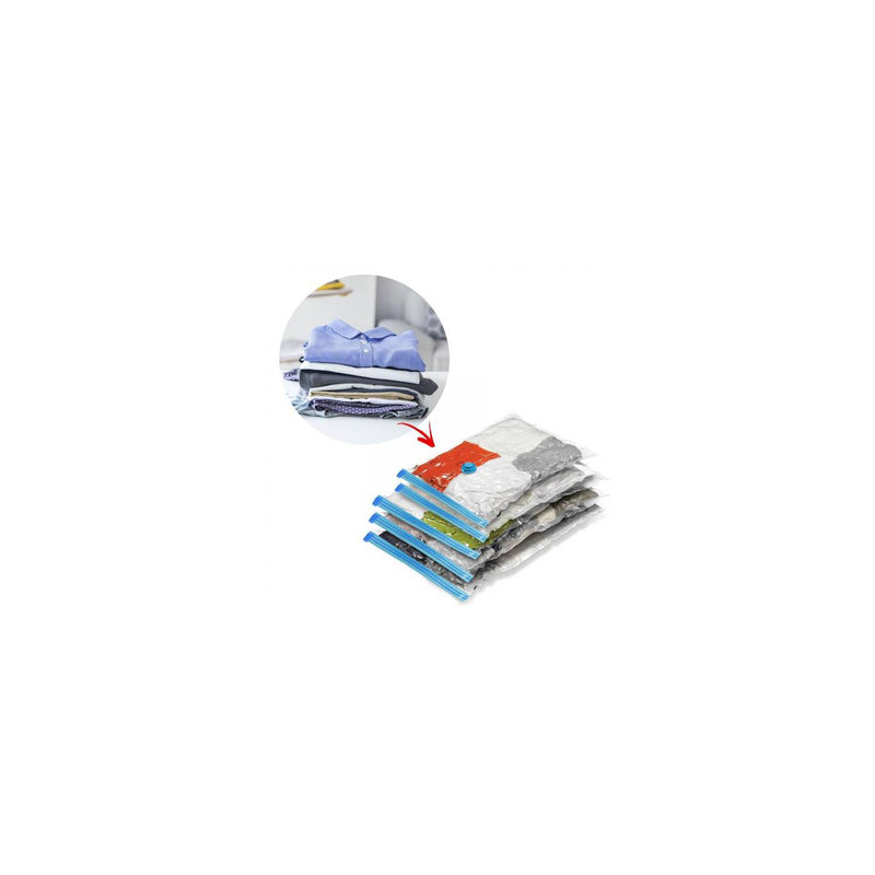 Pack de 6 Bolsas Guardar Ropa al Vacio-Transparente 60x80 cms