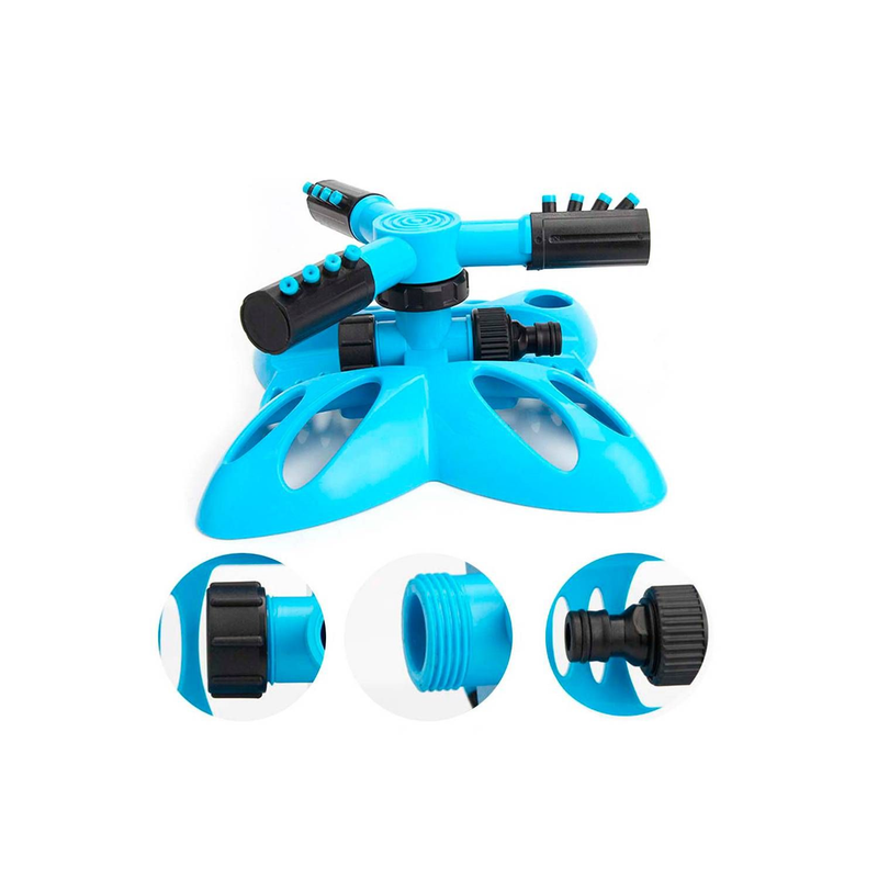 Regador Giratorio 360° Con Base y 3 Aspas