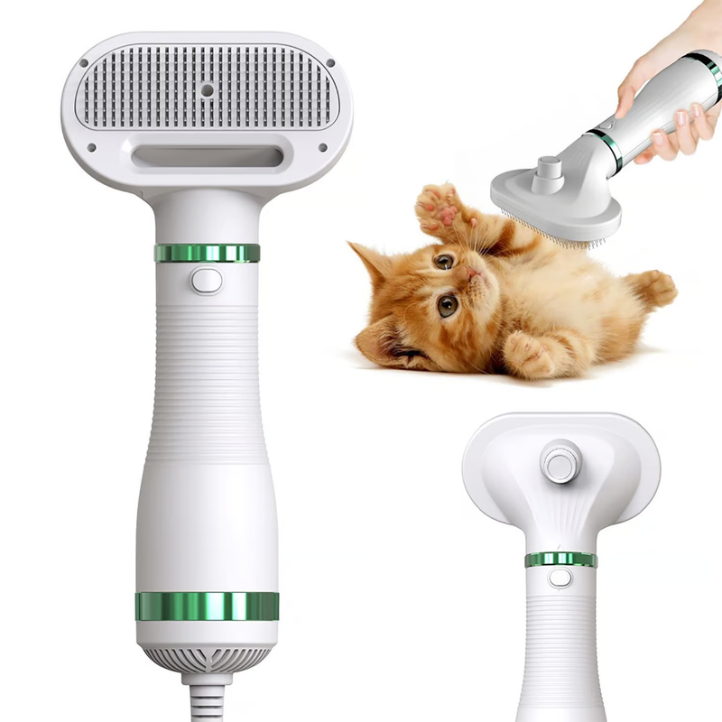 Cepillo y Secador de Pelo de mascotas 2 en 1