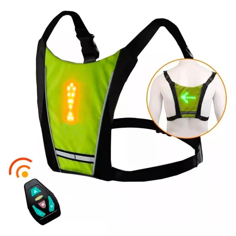 Chaleco Señalizador LED para Bicicleta y Scooter con Control