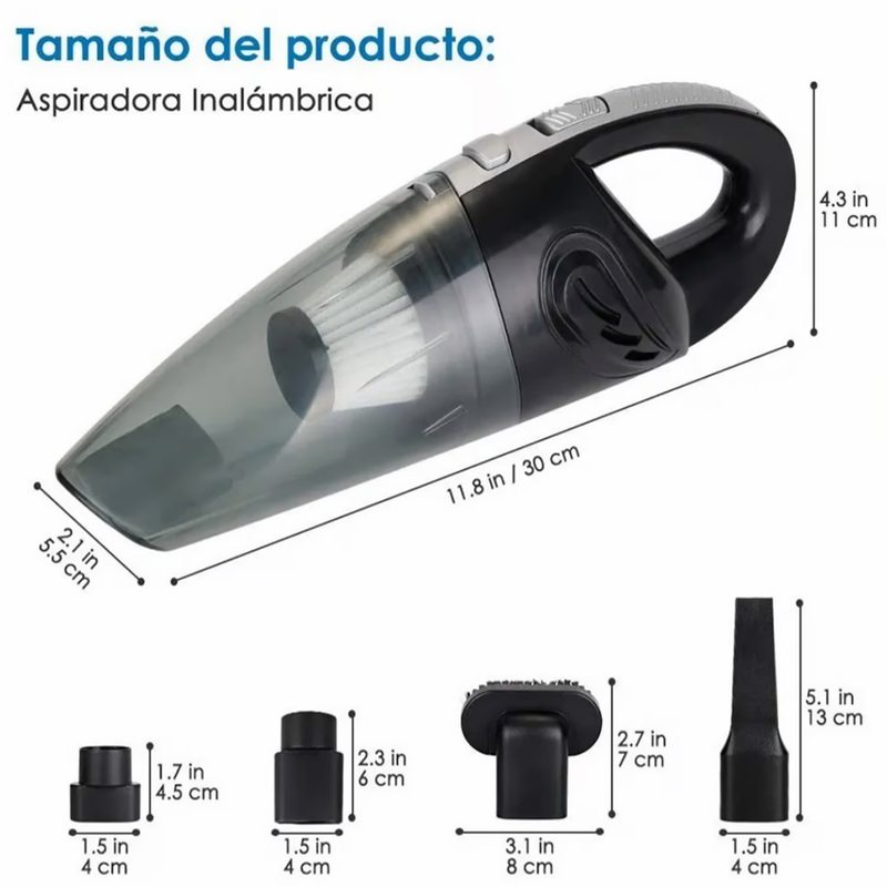 Aspiradora Inalámbrica Auto Y Casa con accesorios