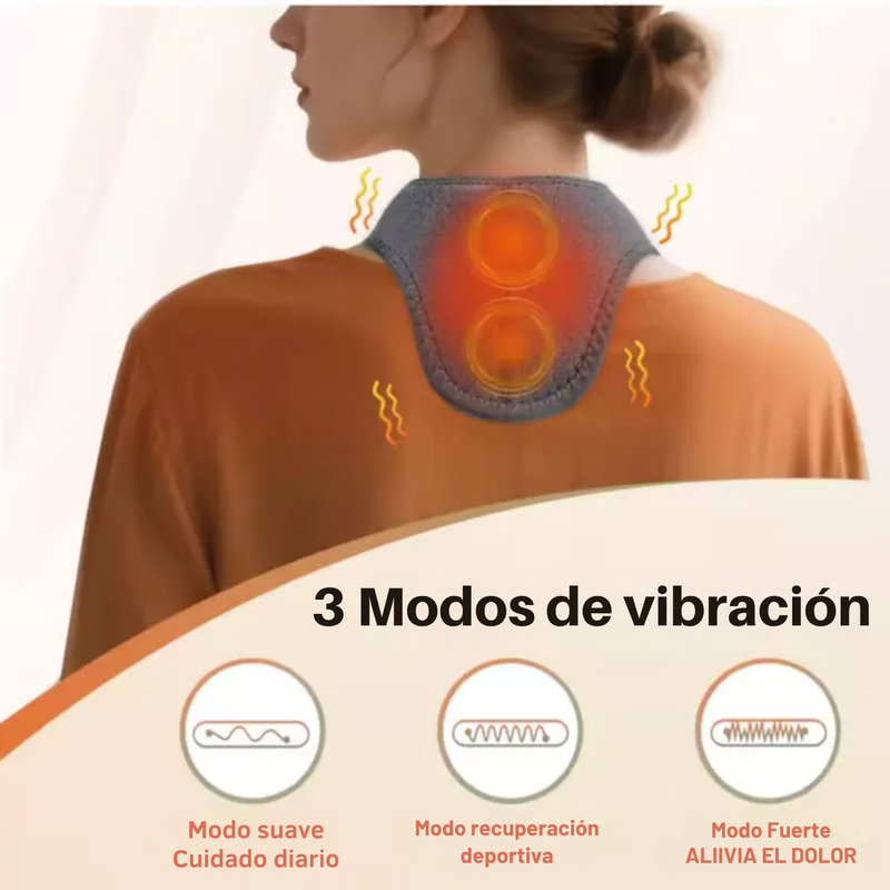 Masajeador De Cuello 2 en 1 Vibración y Terapia Calor
