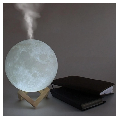 Lampara humidificadora en forma de luna 3D