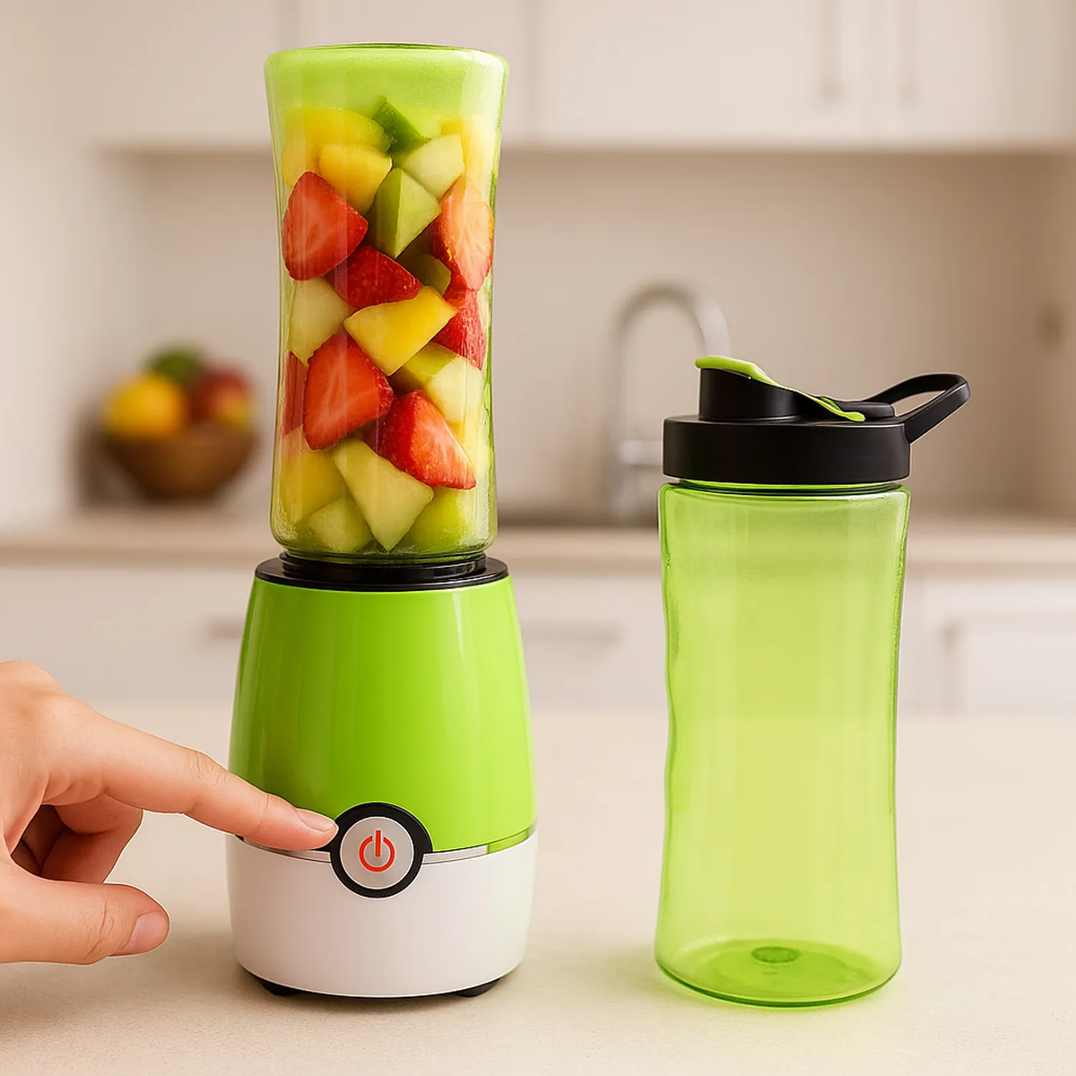 BATIDORA PORTATIL SHAKE AND TAKE 3 CON 2 VASOS