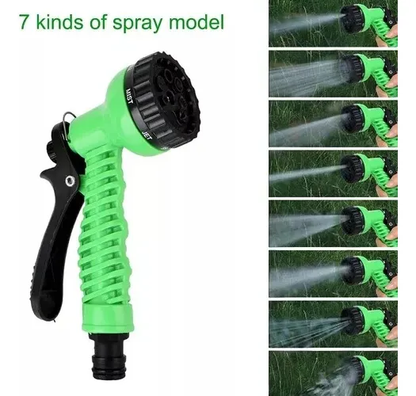 Manguera extensible con boquilla multifuncion para el jardin