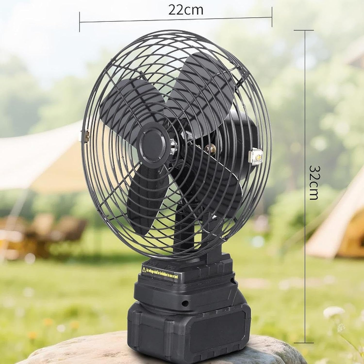 Ventilador portátil de 5 aspas con batería y cargador por USB
