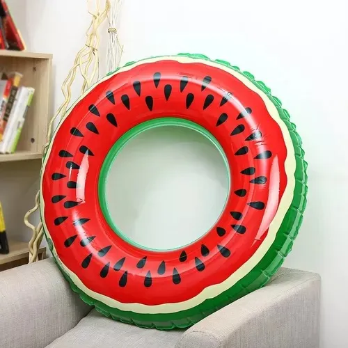 Flotador inflable redondo con diseño de sandia
