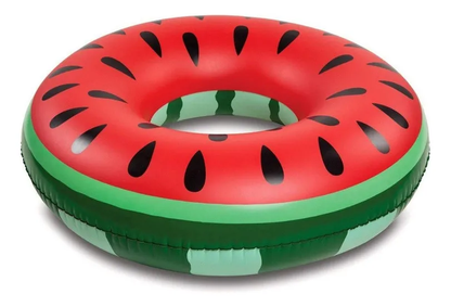 Flotador inflable redondo con diseño de sandia