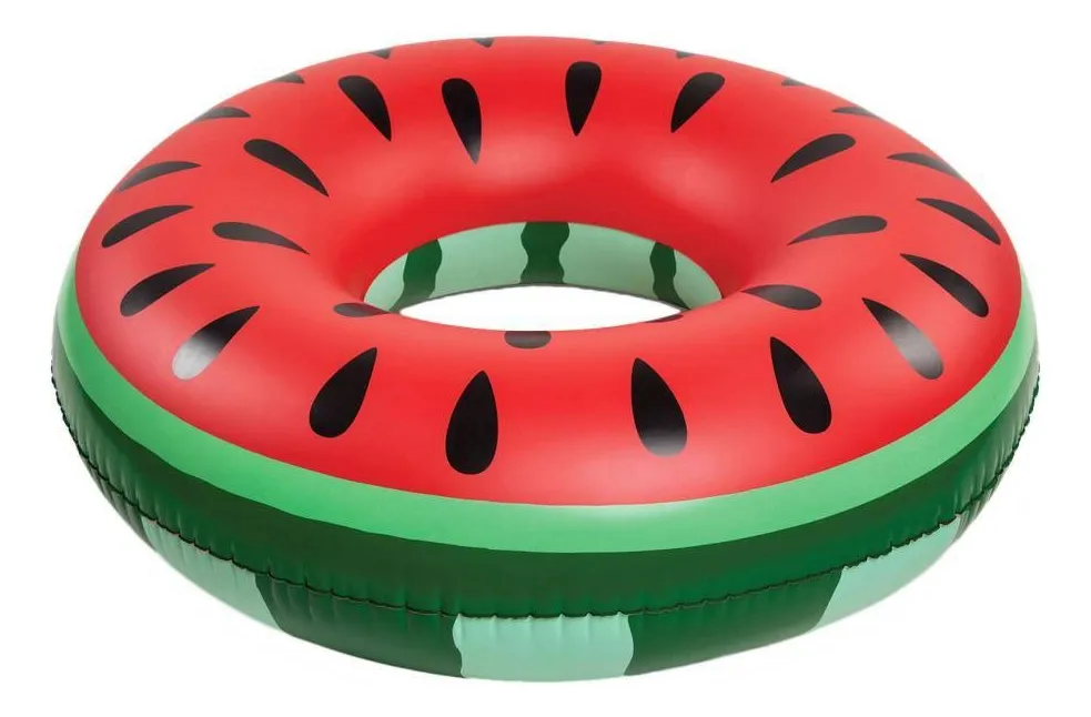 Flotador inflable redondo con diseño de sandia