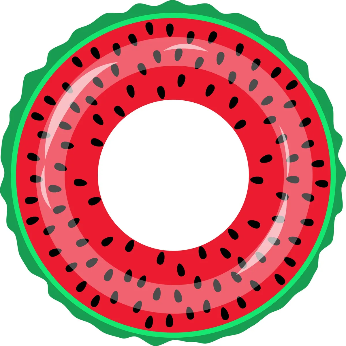 Flotador inflable redondo con diseño de sandia