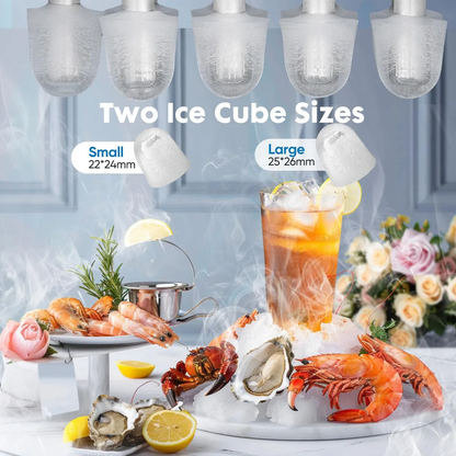 Maquina para hacer hielo , 9 cubos cada 8 minutos 2 diferentes tipos de cubos