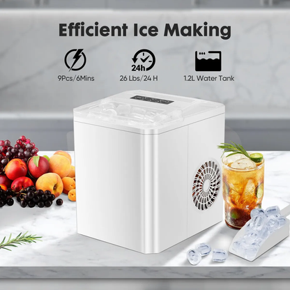 Maquina para hacer hielo , 9 cubos cada 8 minutos 2 diferentes tipos de cubos