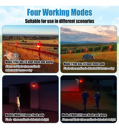 Pack de 2 alarmas, solar con sensor de movimiento impermeable