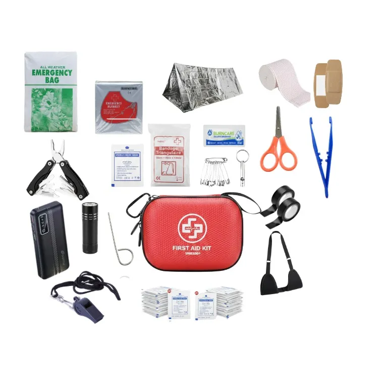 KIT DE EMERGENCIA BASIO O PERSONAL CON 55 PIEZAS INCLUYE POWER BANK