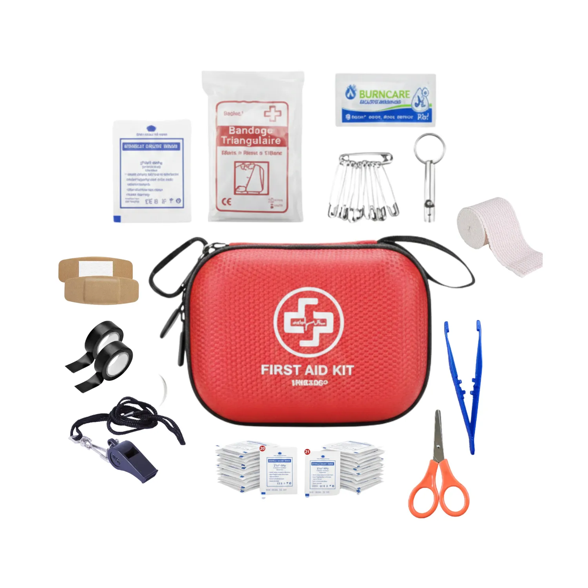 KIT DE EMERGENCIA BASIO O PERSONAL CON 55 PIEZAS INCLUYE POWER BANK