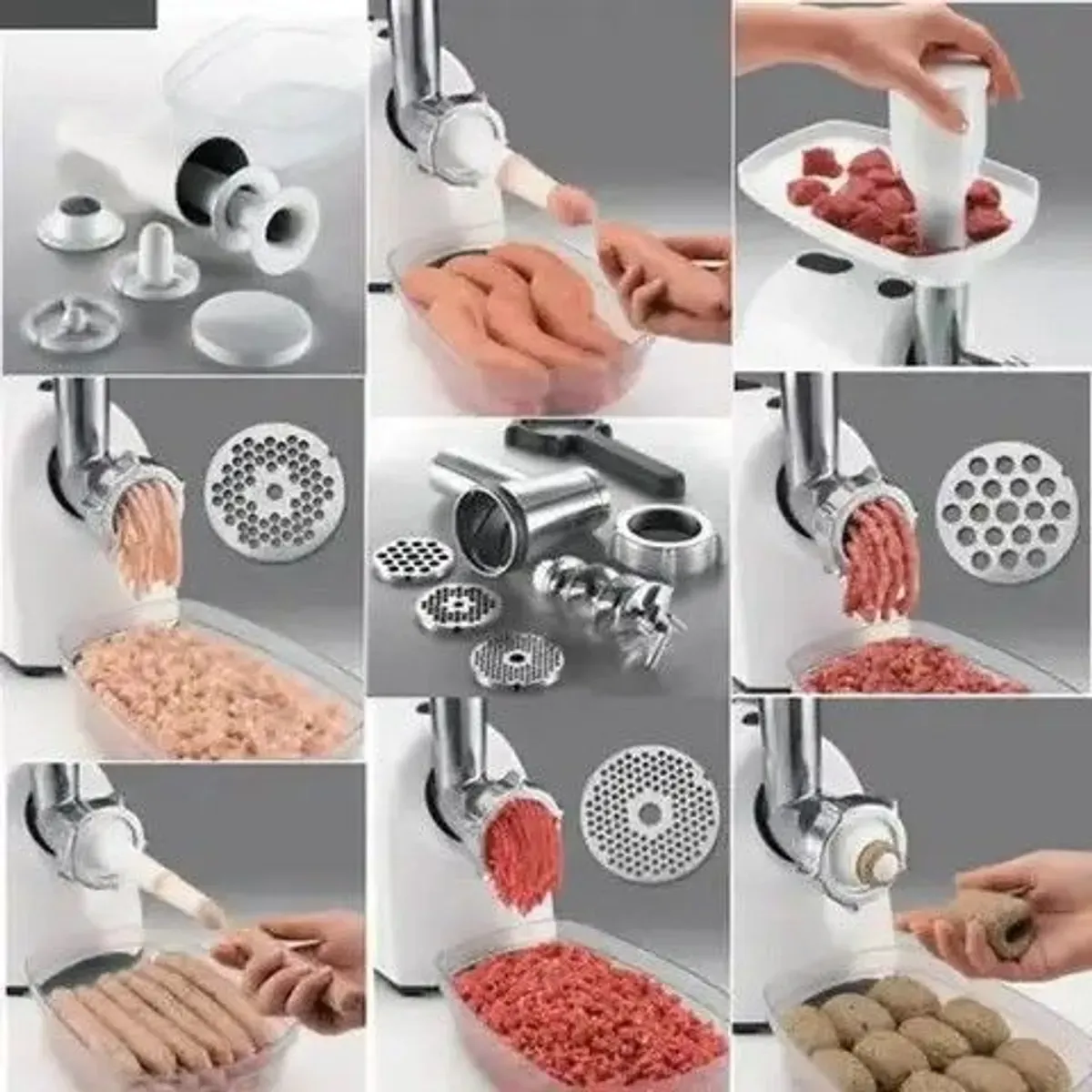 MOLEDORA DE CARNE ELÉCTRICA DE ACERO INOXIDABLE + REGALO BALANZA ELECTRONICA DIGITAL DE COCINA