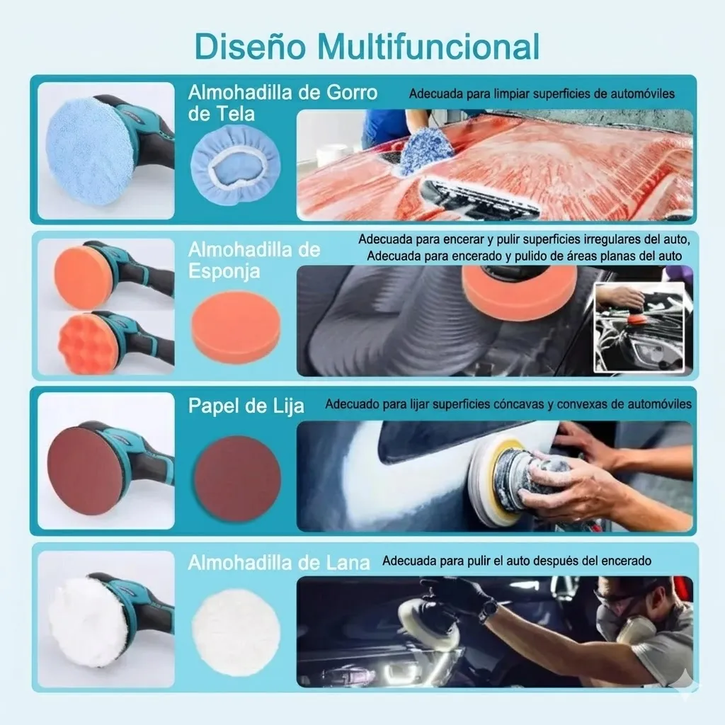 PULIDORA INALÁMBRICA 12V + 2 BATERÍAS Y KIT DE ACCESORIOS