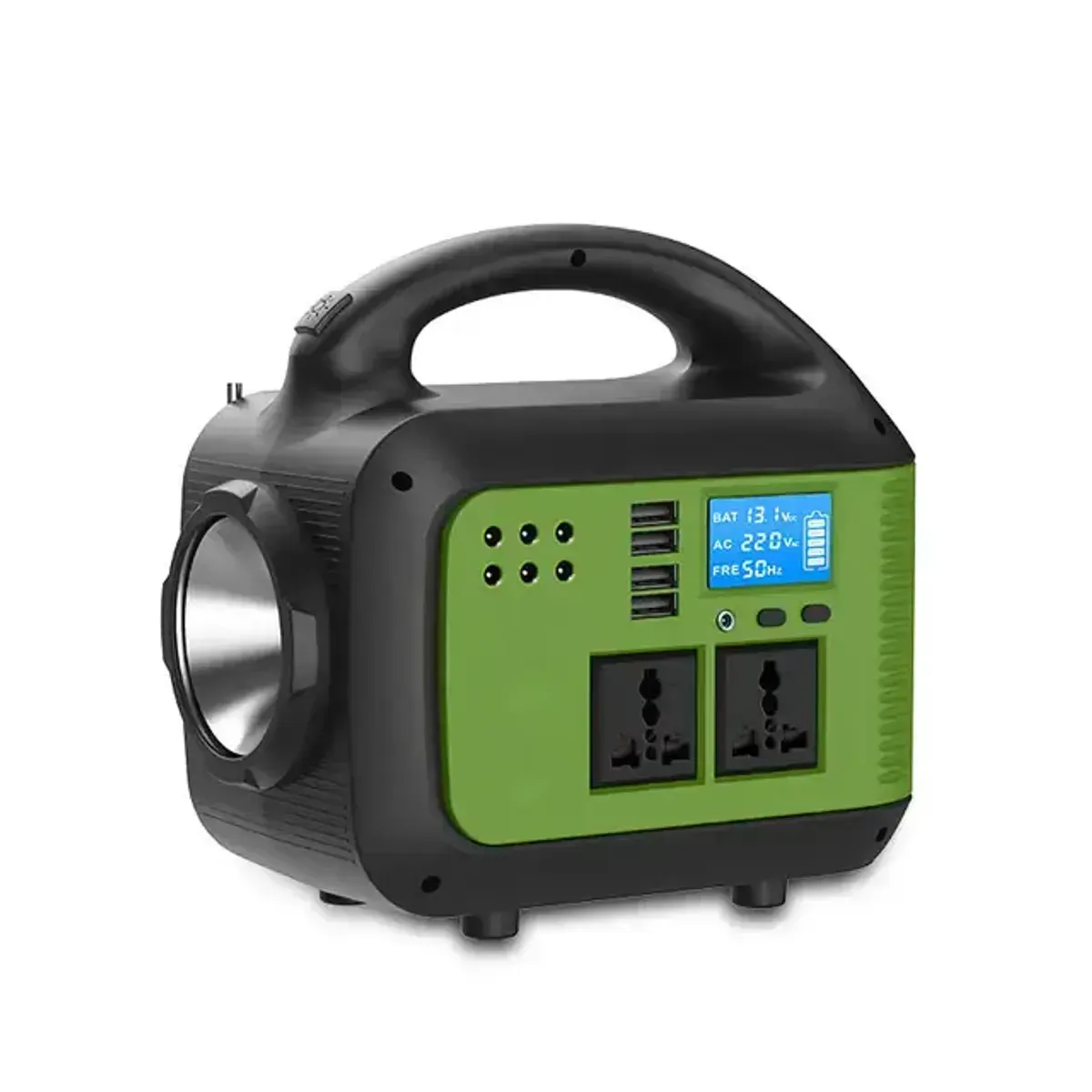 Kit Solar de Emergencia 150W con Panel Solar, 3 Ampolletas LED, 2 Tomas 220V, 5 USB, Bluetooth, Radi