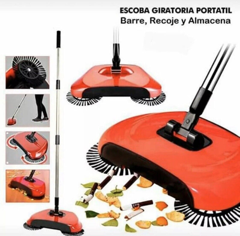 Escoba Aspiradora y Barredora Manual 3 en 1