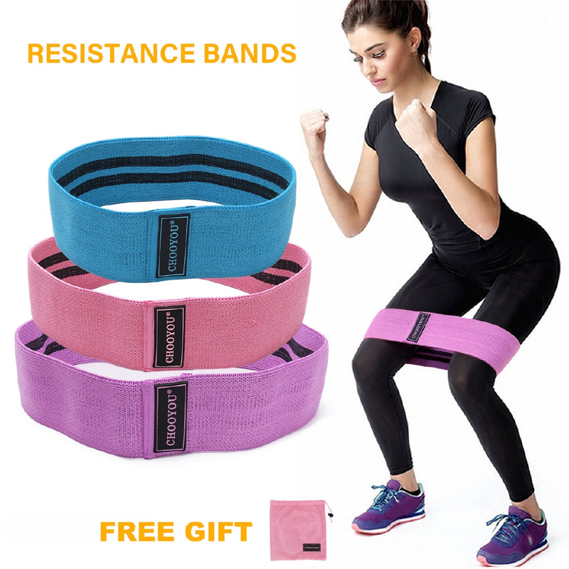 Set 3 bandas de resistencia para gluteos y piernas