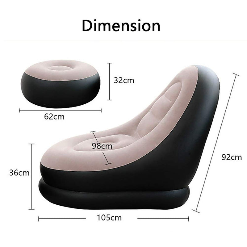 Sofá Sillón Inflable, Posa Pies