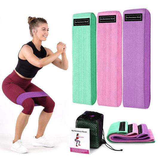 Set 3 bandas de resistencia para gluteos y piernas