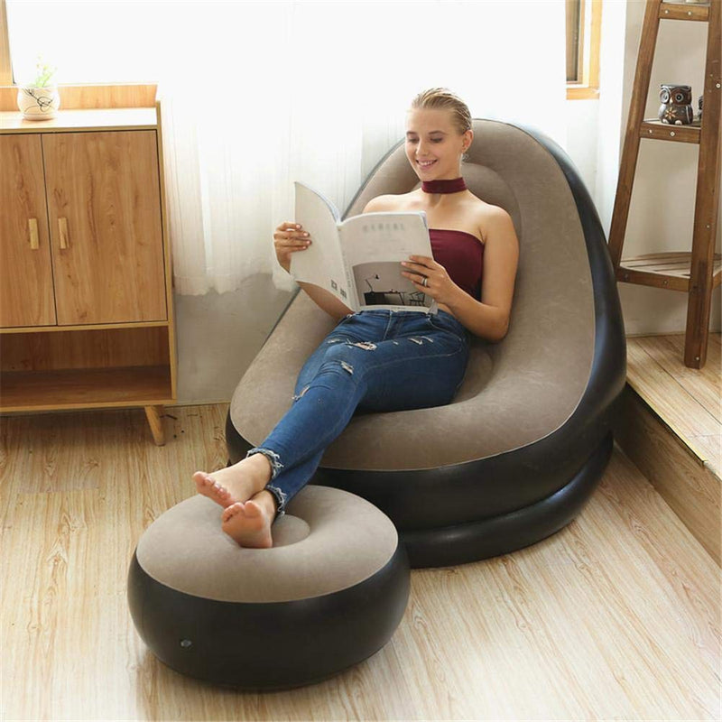 Sofá Sillón Inflable, Posa Pies