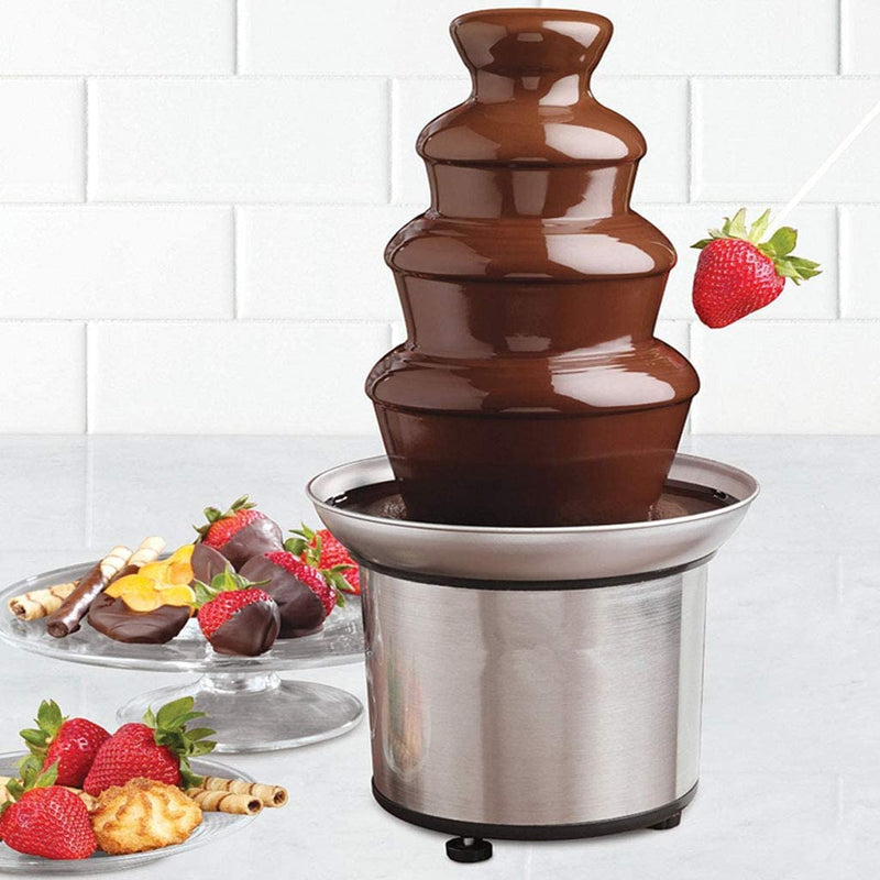 Cascada Fuente Chocolate Fondue 4 Niveles Acero Inoxidable