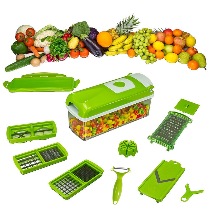 Picador y Rallador de Verduras y Frutas 5 en 1