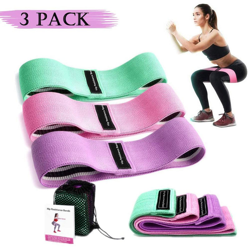 Set 3 bandas de resistencia para gluteos y piernas
