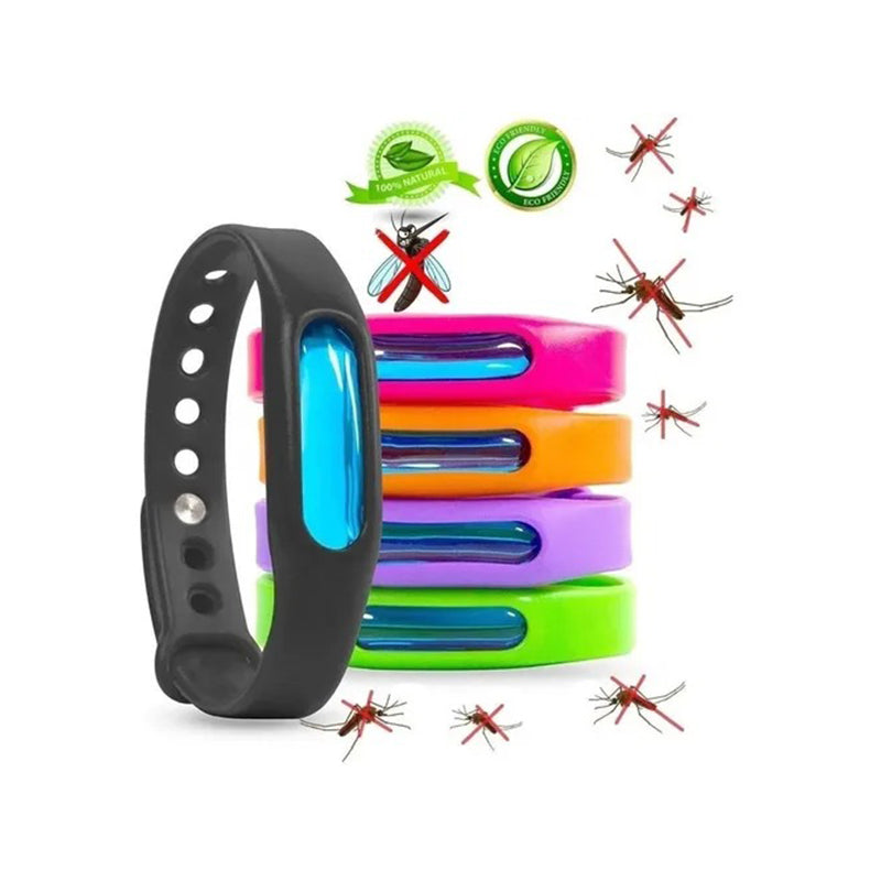 Set de 4 Pulseras Repelente de Moquitos y Zancudos